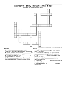 Navigation Crossword Puzzle Worksheet