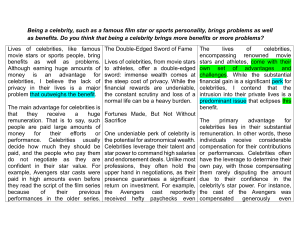 Being a celebrity pros and cons