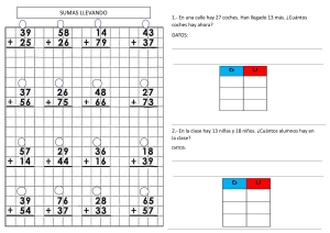 TAREA DE MATEMATICA sumas llevando