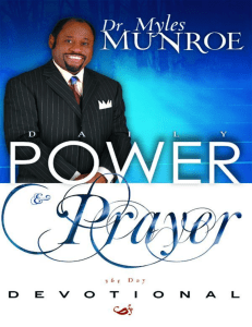 Daily Power & Prayer Devotional by Dr. Myles Munroe