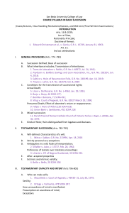 Basic Succession Course Syllabus - San Beda University Law