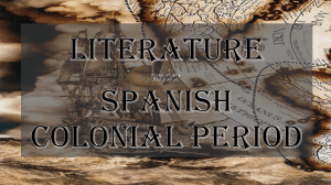 Literature under Spanish Colonization