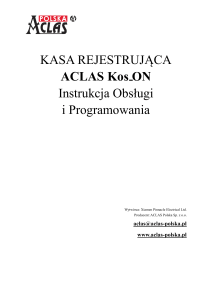 instrukcja obslugi i programowania aclas kos on