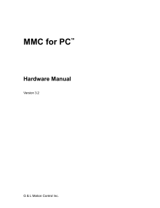 MMC for PC Hardware Manual V3.2