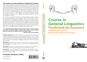 Course in general linguistics (Ferdinand de Saussure, Wade Baskin etc.)