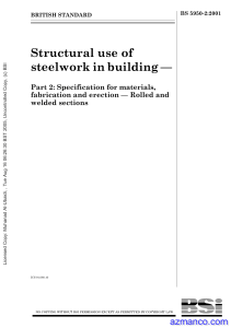 BS 5950-2: Steelwork Specification for Buildings