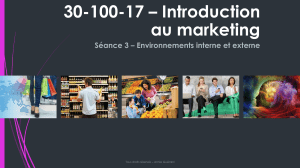 Introduction au marketing : Environnements interne et externe