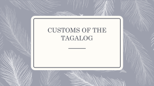 Customs of the Tagalog: 16th Century Philippines