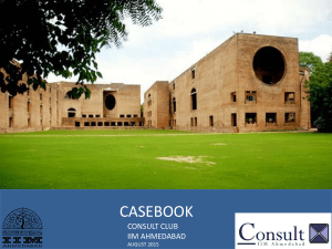 IIMA Casebook: Consulting Case Studies & Frameworks