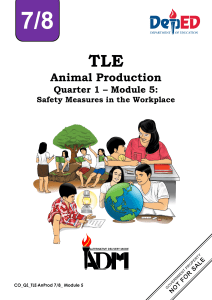 Animal Production Safety Measures Module