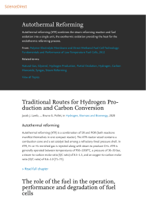 Autothermal Reforming: Hydrogen Production & Fuel Cell Tech