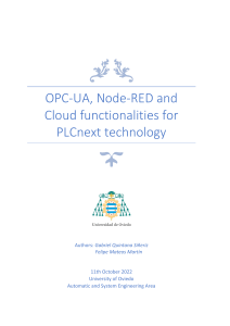 OPC-UA, Node-RED and Cloud functionalities for PLCnext technology