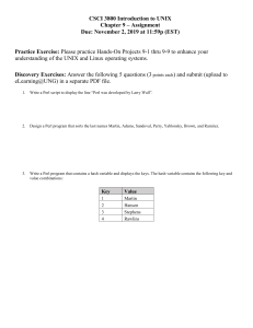 UNIX Assignment: Perl Scripting & Linux Exercises
