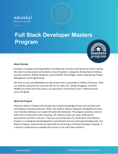 Edureka Training - Full Stack Web Developer Masters Program Course