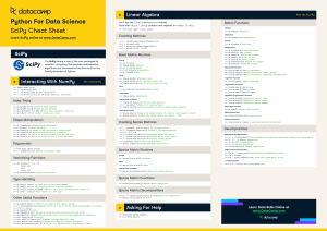 SciPy Cheat Sheet