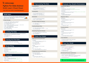 Scikit-Learn Cheat Sheet