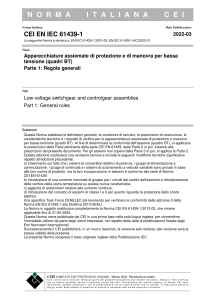 CEI EN IEC 61439-1: Low-Voltage Switchgear Standard