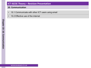 ICT IGCSE Communication: Email & Internet Use