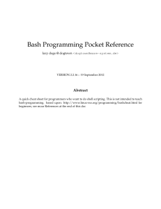 Bash Programming Pocket Reference