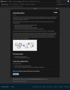 Introduction - Training  Microsoft Learn