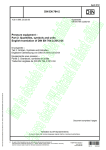 DIN EN 764-2 2012 (Druckgeräte) EN