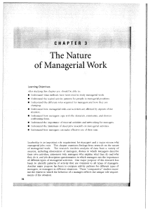 The Nature of Managerial Work