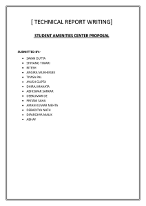 Student Amenities Center Proposal