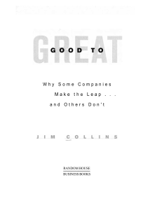 Good to Great by Jim Collins