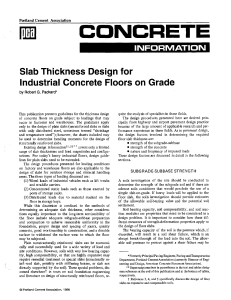 Slab Thickness Design for I