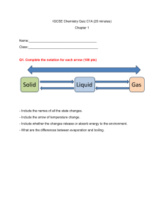 IGCSE Chemistry Quiz: State Changes