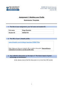 Business Consulting Assignment Template: Green Tech Impact