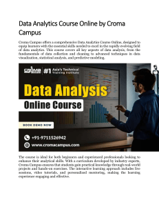 Data Analytics Course Online by Croma Campus