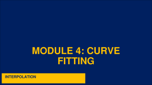 Curve Fitting & Interpolation Methods