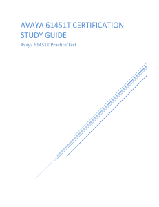 Avaya 61451T Certification Study Guide