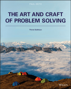 Zeitz P. - The art and craft of problem solving-Wiley (2017)