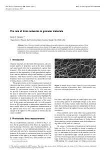 The role of force networks in granular materials