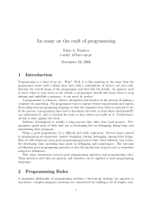 An essay on the craft of programming