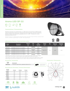 Ficha Técnica - O1742A - REFLECTOR ARENA LED 300-400-500W 100-277V 45000 A 80000LM 5700K DIM UL