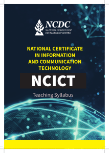 NCICT Teaching Syllabus