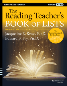 The Reading Teachers Book of Lists (Jacqueline E. Kress, Edward B. Fry (eds.)) (Z-Library)