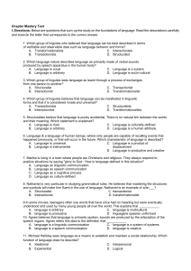 Language Foundations Test