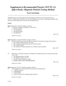 Magnetic Particle Testing Text Corrections