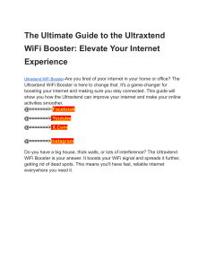 Ultraxtend WiFi Booster Reviews