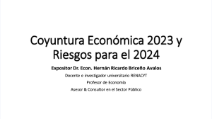 Coyuntura Económica 2023 y Riesgos 2024