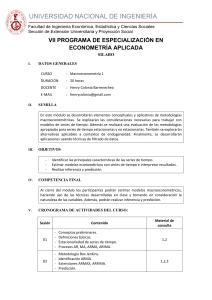 Programa de Macroeconometría Aplicada - UNI