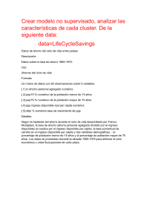 Análisis de Ahorro del Ciclo de Vida con Modelo No Supervisado