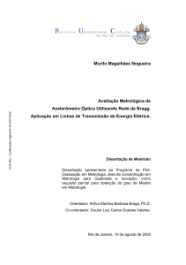 Acelerômetro Óptico em Linhas de Transmissão