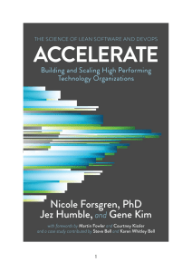 Accelerate - Building and Scaling High Performing Technology Organisations - Nicole Fergrson