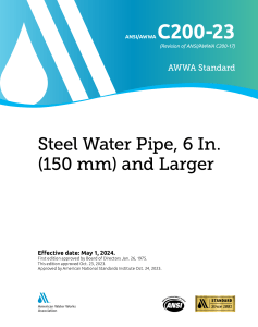 ANSI/AWWA C200-23 Steel Water Pipe Standard