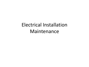 Electrical Installation Maintenance